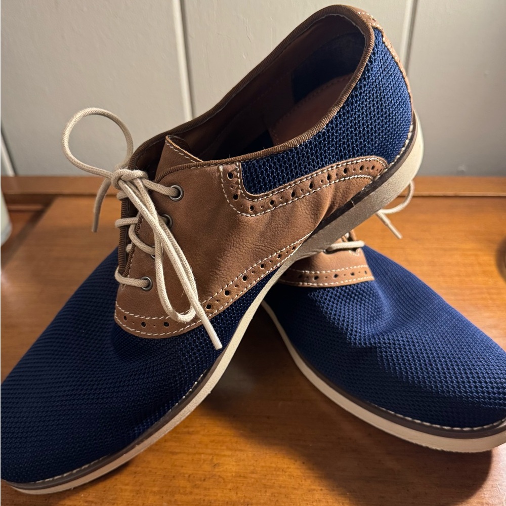 Crown & Ivy Navy and Brown Oxfords